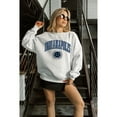 thumbnail image 4 of Women's Gameday Couture  Ash Indianapolis Colts Traditional Logo Oversized Premium Fleece Pullover Sweatshirt, 4 of 7