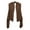 Brown, variant on Sleeveless Cardigan Vest - Khaki