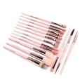 thumbnail image 2 of Juego de 15 brochas de maquillaje Nikou Cerdas suaves Mango ergonómico, 2 of 14