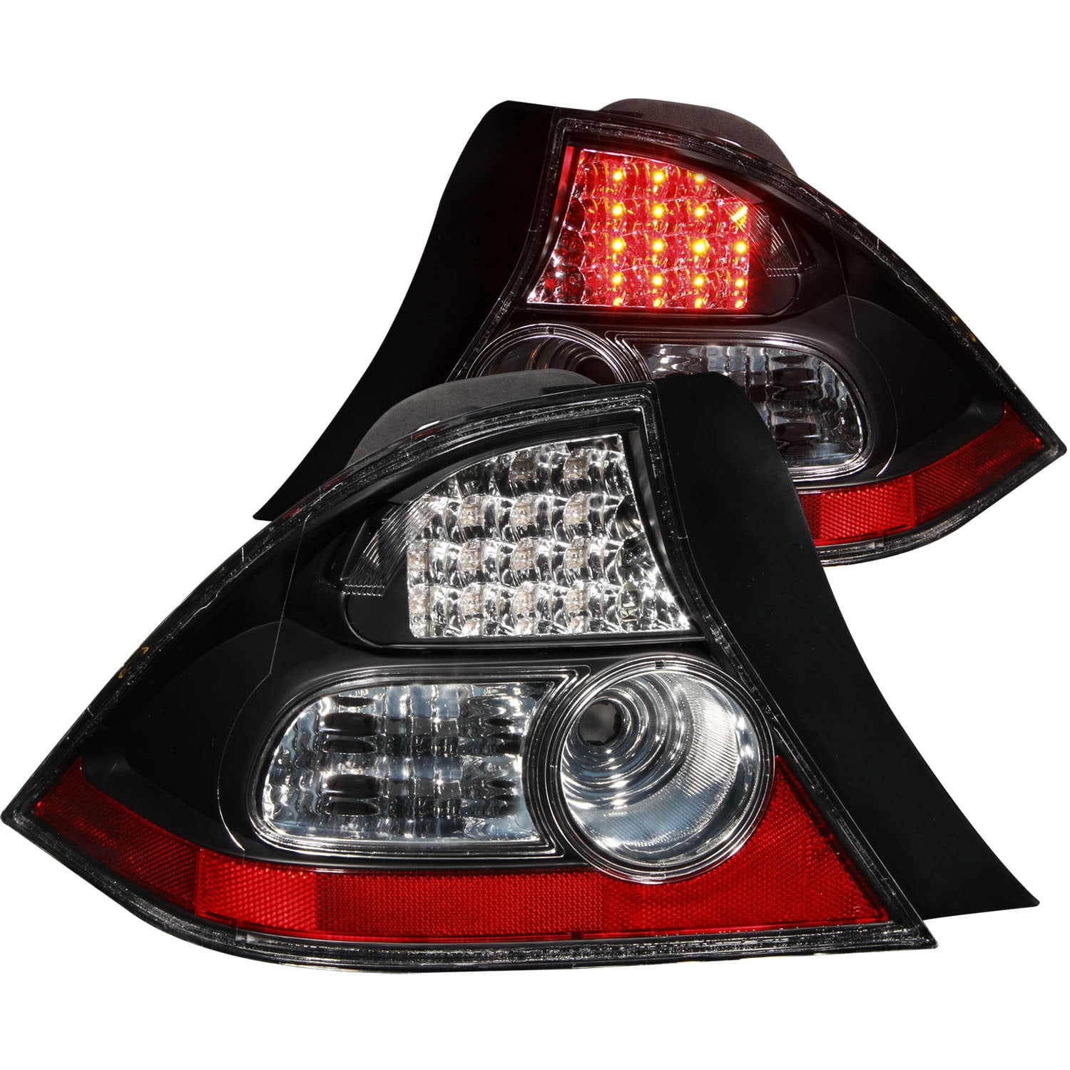 Anzo USA 321035 Tail Light Assembly 04 05 Civic LED Red Reflector Pair