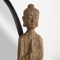 thumbnail image 5 of 5" x 32" Beige Polystone Meditating Buddha Sculpture with Engraved Carvings and Relief Detailing, by DecMode, 5 of 11