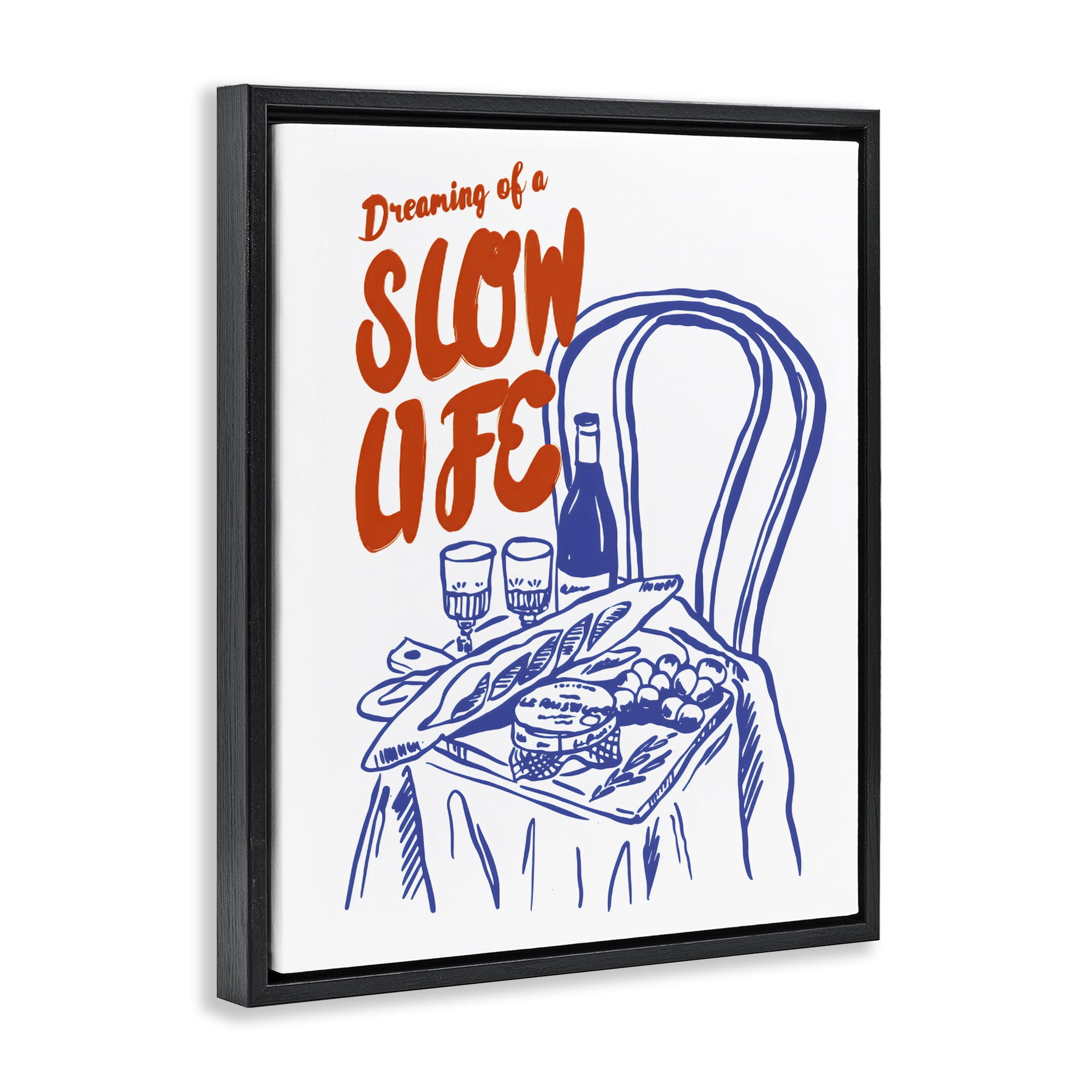 Stupell Industries Dreaming Of A Slow Life Black Framed Floater Canvas Wall Art, design by The Prints Vibe