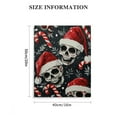 thumbnail image 3 of Creowell Skulls Candy Canes Santa Hat Wall Art Canvas Print Christmas Home Decor Living Room Bathroom Bedroom Office 16x20in, 3 of 5