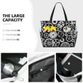 thumbnail image 3 of Fuzoiu Metallic Gears Print Waterproof Beach Tote Bag for Women Girls with Zipper,Sandproof Pool Swim Bag,Large Capacity Beach Travel Bag for Pool Swim Travel Everyday, 3 of 7