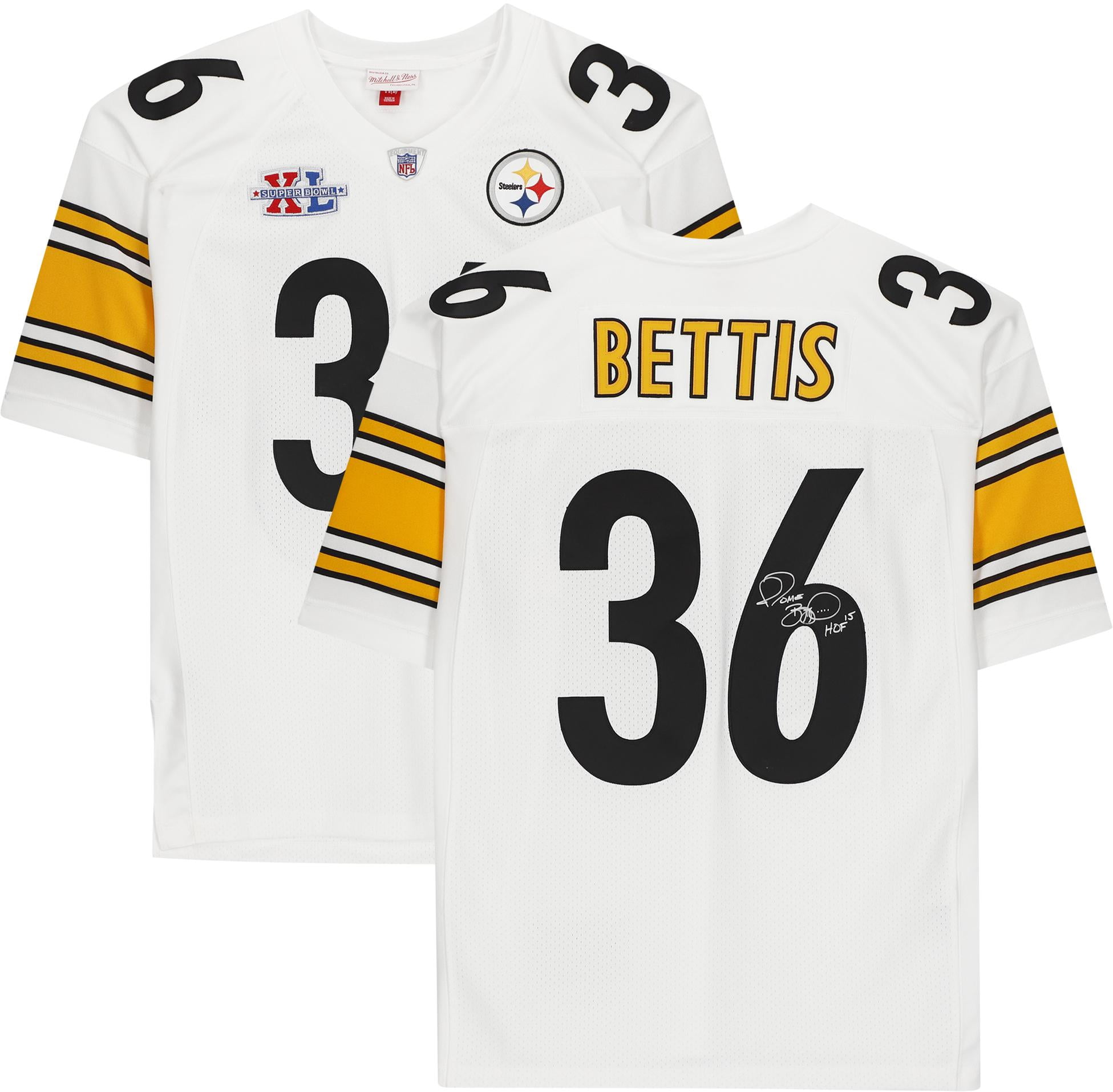 Jerome Bettis Pittsburgh Steelers Autographed White Super Bowl XL Authentic  Mitchell & Ness Jersey with 