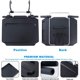 thumbnail image 3 of Mesa plegable multifunción para volante de portátil, soporte para asiento trasero de coche, bandeja para PC, mesa de comedor, portavasos negro, 3 of 4