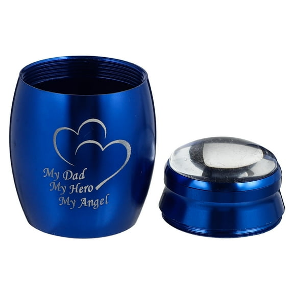 BESTYASH 1Pcs Small Urn Cinerary Urn Stainless Steel Blue for Memorial Use