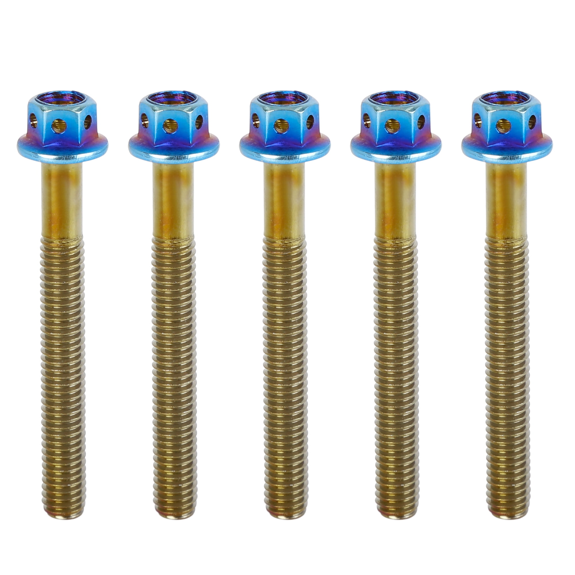 5pcs M6x50 Motorcycle Bolt Screw Hexagon Socket Cap Button Bolt Nuts