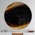 thumbnail image 2 of Designart Horloge Murale Moderne 'Formes Rouges Dorées en Noir', 2 of 6