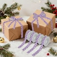 thumbnail image 7 of 5 Rolls Christmas Ribbon 1.5 inch Wide Decorative Ribbon for Gift Wrapping and Holiday Decorations Light Purple Roses Pattern, 7 of 7
