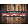 thumbnail image 2 of Mermaids Arrow Family Name Beach Cottage Sign Beach House Sign Beach Decor Aluminum Sign - 4x18 inches, 2 of 4