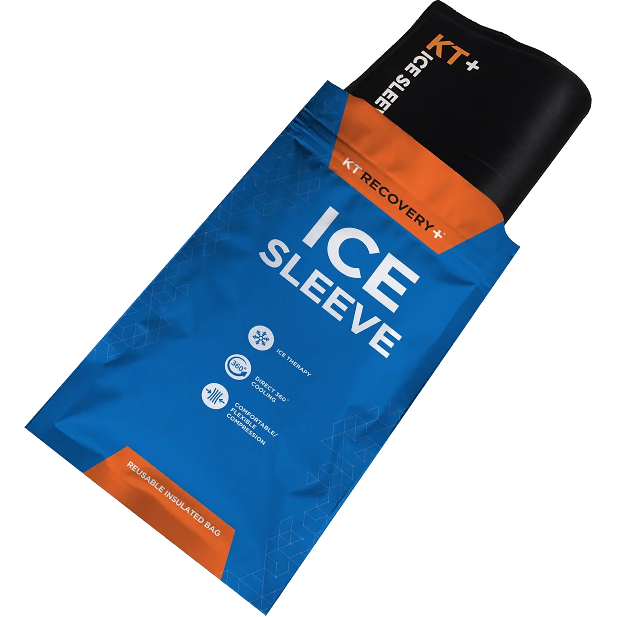 KT Health Recovery+ Knee and Elbow Ice Sleeve - L/XL - Black