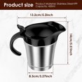 thumbnail image 3 of Txkrhwa 16 Oz Gravy Warmer Pitcher, Double Insulated Gravy Boat, Stainless Steel Gravy Sauce Jug with Plastic Hinged Lid, for Family Dinner Thanksgiving, Halloween, Christmas, Birthday Party, 3 of 10