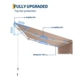 thumbnail image 7 of TROPOW Retractable Awning, Manual Awnings for Patio, Sun Shade Patio Awning with Crank Handle, Aluminum Frame, 280 g Polyester Fabric, for Deck, Balcony, Yard, 7 of 7
