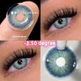 thumbnail image 1 of (-1.00 ~-8.00) Lente De Contacto De Color De Grado De Miopía 2 Pzs Lentes Con Receta Para Ojos Cosméticos Naturales Diopters Anuales, 1 of 4
