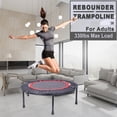 thumbnail image 2 of Mini Exercise Trampoline for Adults and Kids Indoor Outdoor Fitness Rebounder Jump Trampoline Bouncing Entertainment with Safety Pad Max. Load 300LBS, Black, 2 of 8