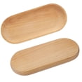 thumbnail image 4 of Tableware Solid Wood Round Dessert Plate Wooden Tray Snack Dried Fruit Plate Sushi Tea Tray Dessert Dinner Plate Tableware, 4 of 10
