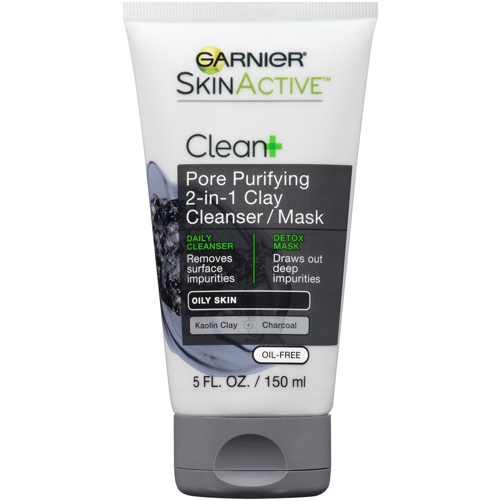 Garnier SkinActive Clean+ Pore Purifying 2in1 Clay Cleanser/Mask 5 fl