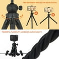 thumbnail image 2 of TEMOGU-Phone Tripod Camera Tripod Adjustable Mini Tripod Flexible Octopus Tripod with Wireless Remote for iPhone Android Small Camera Universal 360° Rotating Phone Camera Stand Holder, 2 of 4