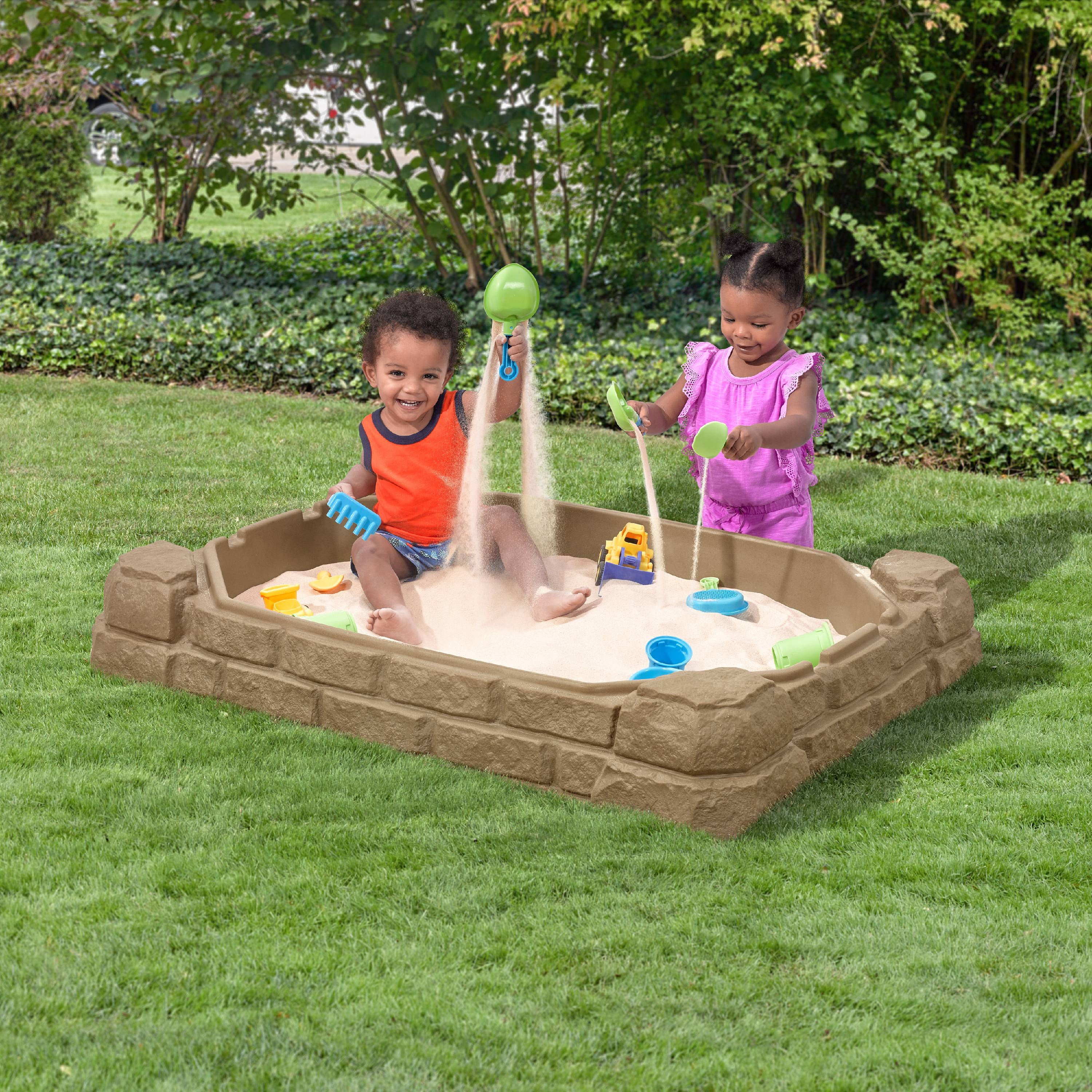 Step2 Play and Store 2' Rectangular Sandbox with Cover 