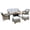 Grey, variant on XIZZI Outdoor Furniture Set High Back 6 Pieces Patio Conversation Set with Gas Fire Pit Table,Diamond Blue