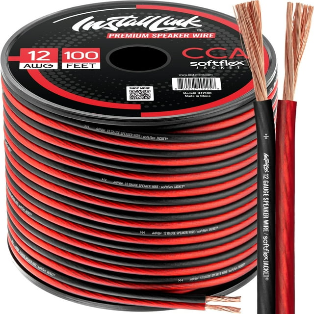 Cable de altavoz Install Link, calibre 12 AWG (30,5 m) CCA