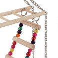 thumbnail image 2 of Multicolor Wooden Bird Swing, Parrot Hanging Toy, Bird Cage Accessories, 2 of 3