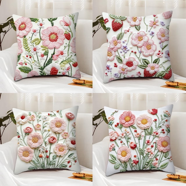 Funda de Almohada de Lino Estampada para Sofá | Multicolor 45X45 Cm | Suave y Cómoda | Decorativa y con Buen Soporte | 1 Unidad