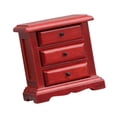 thumbnail image 5 of yotijay 1:12 Dollhouse Wooden NightStand Dollhouse Bedroom Furniture for Mini Room Scene Red Wood, 5 of 9