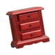 thumbnail image 5 of Mesita de noche de madera para casa de muñecas a escala 1:12, mesita de noche en miniatura Madera roja, 5 of 9