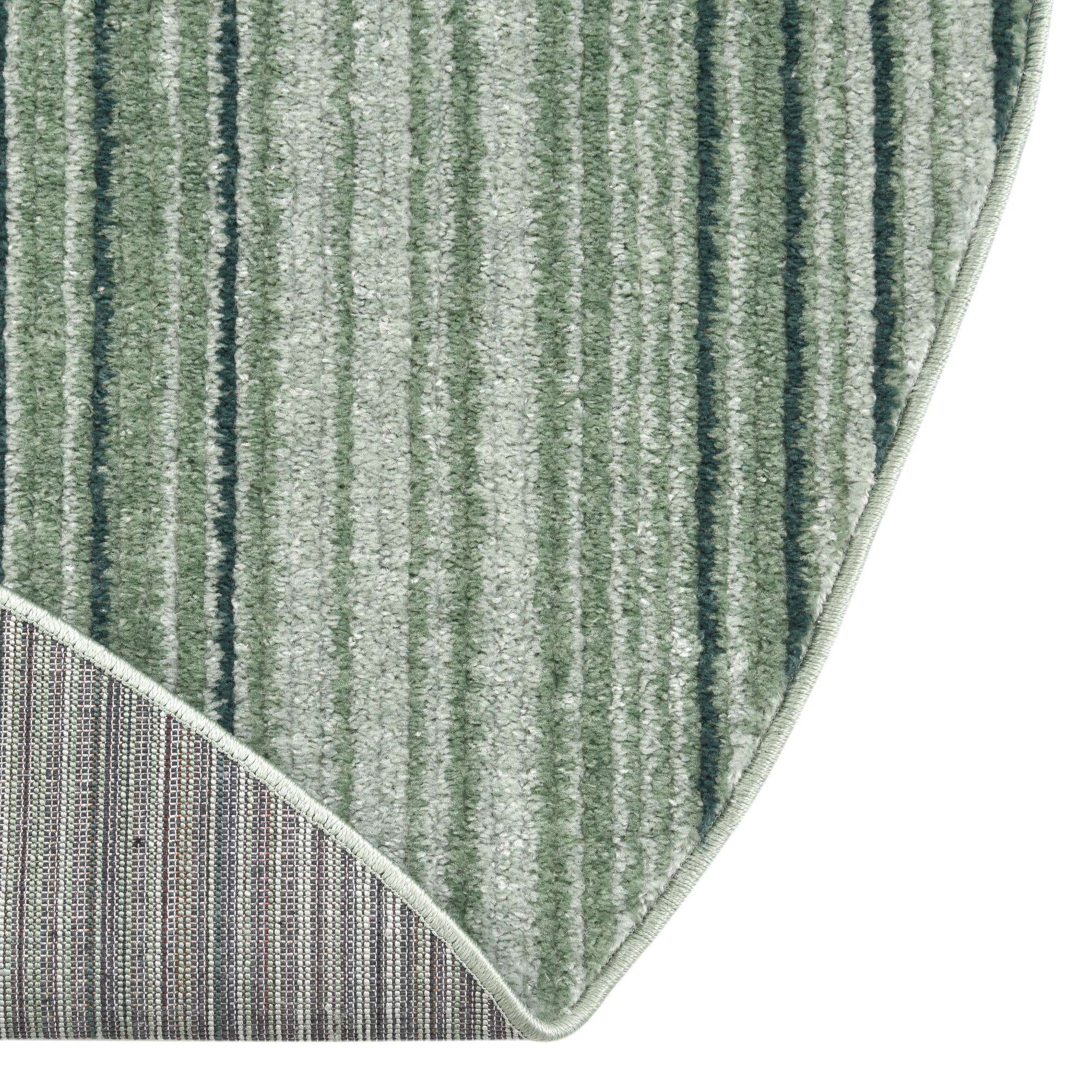 Rugs.com Gemstone Collection Rug – 3' 2 Round Green Medium Rug Perfect For Kitchens, Dining Rooms