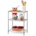 thumbnail image 3 of HSS Stackable 23.2"W x 13.4"D x 30.6"H 3-Shelf Freestanding Shelves, Silver, 3 of 4