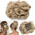 thumbnail image 6 of Benehair Messy Curly Hair Bun Easy Stretch Chignon Hair Extensions Clip in Updo Hairpiece Cover Ponytail Scrunchie for Women Wedding, 6 of 11