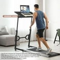 thumbnail image 4 of Small Standing Desk with Wheels, Portable Treadmill Desk, Rolling Desk Adjustable Height for Laptop, Mobile Standing Table for Walking Pad, Bedside Table, 4 of 18