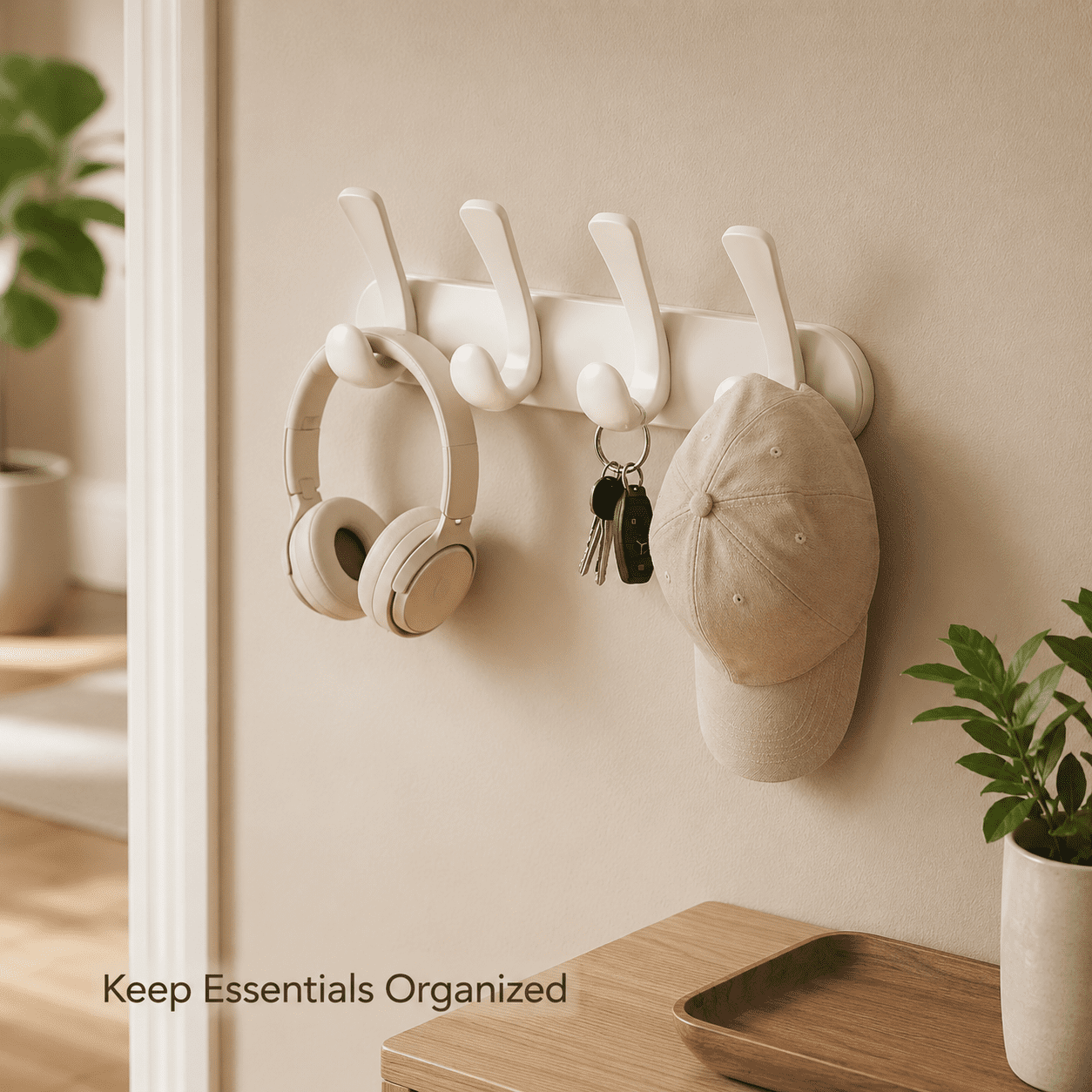 Heavy Duty Magnetic Hooks for Front Door and Refrigerator, No-Drill Carbon Steel Utility Hanger for Coats, Bags and Kitchen Organization, Removable & Reusable Multi-Purpose Storage