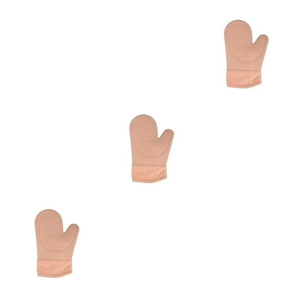 Inteprter Manoplas de silicona Anti-escaldado Manoplas a prueba de congelación Guantes lavables Aislamiento para horno Microondas Cocina Type1 NO1
