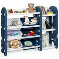 thumbnail image 1 of Gymax Kids Toy Storage Organizer w/ Bins & Multi-Layer Shelf for Bedroom Playroom Blue, 1 of 10