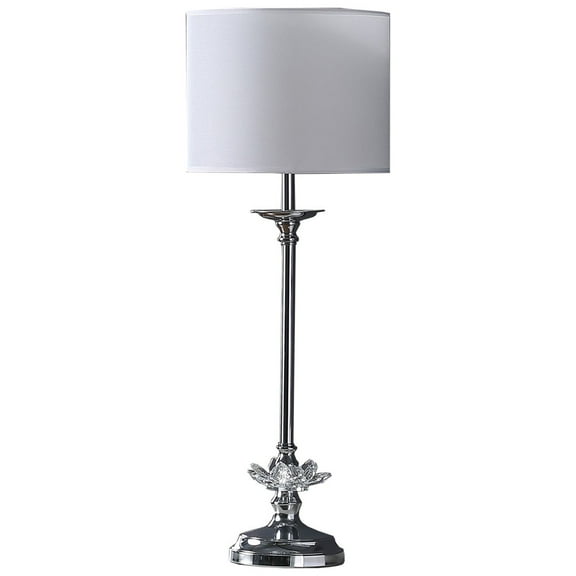 26â€ Stylish Floral Crystal And Metal Table Lamp