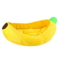thumbnail image 2 of Pet Bed under $5! Xqxayjr Banana Bed for Dogs and Cats, Plush Pet Sofa Bed with Soft Faux Fur, Warm Comfortable Kennel Cushion for Small Medium Pets, Machine Washable, Fun Shaped Dog Cat Bed, 2 of 9