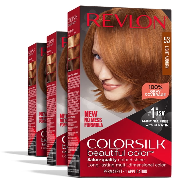 Tinte para el cabello Revlon Colorsilk Permanent Red 100% Grey Coverage x3