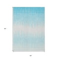 thumbnail image 3 of 5' X 8' Sky Blue And Gray Striped Washable Indoor Outdoor Area Rug, 3 of 5
