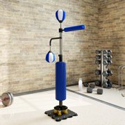 Soozier 4.6-6.7 Speed Bag Boxing Bag Stand with Reaction Bar Challenge, Reflex Bag Boxing Training Equipment, Speed Punching Bag, Blue