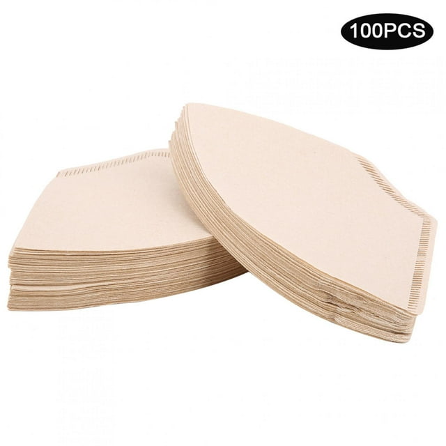 Reemplazo de Filtros de Material de Pulpa de Madera, Papel de Filtro, Mácinas de Café Americana en Forma de Ventilador para Tazas de Café Tazas de Filtro de Fondo Plano Todas Todas