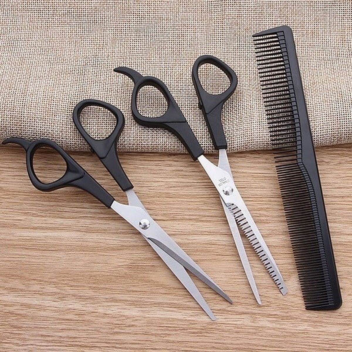Willstar 3/9pcs Hair Cutting Scissors Set Professional Stainless Steel Barber Thinning Scissors for Barber Salon and Home - image 13 of 16
