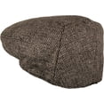 thumbnail image 3 of HSHDLDF Men's Classic Herringbone Tweed Wool Blend Newsboy Ivy Hat, 3 of 5