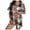 156-Dark Gray, variant on Womens Satin Silky Pajama Sets 2 Pcs Floral Skull Button Down Silk Pjs Shorts Set Notch Collar Gothic Sleepwear with Pockets Soft Loungewear