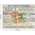 thumbnail image 2 of In This Kitchen Wall Decor Inspirational Quote We Enjoy Family Time Wall Art Sign Retro Kitchen Canvas Prints Bread Veggies Picture Painting for Farmhouse Kitchen Walls Framed 12x16inch, 2 of 6