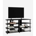thumbnail image 6 of Corner TV Stand with Storage, 4-Tier Entertainment Center for 55 Inch TV, Modern TV Console Table for Living Room Bedroom, Black, 6 of 6
