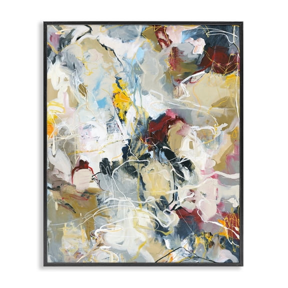 Energetic Frequency Abstract Black Framed Giclee Art, design by Design Fabrikken