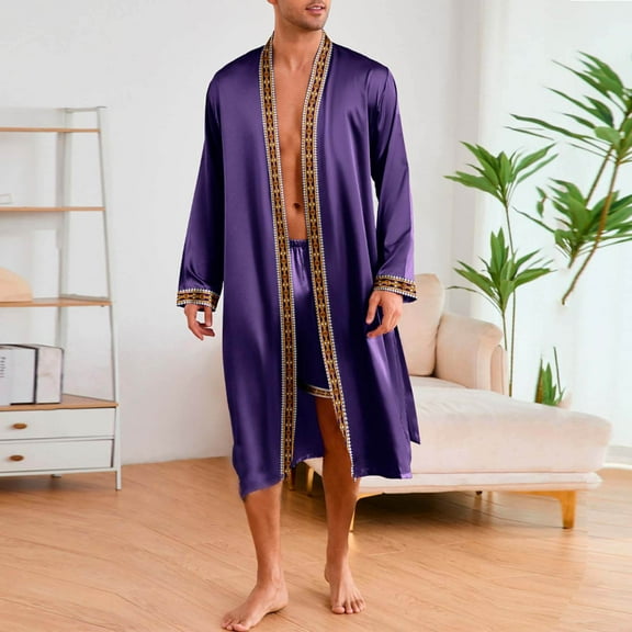 Pajama Man Printing Simulation-Silk Home Tie Robe Shorts Pajama Sets Pj Sets for Man Soft Pajama Set for Men Pajama for Men Set Men’s Pajama Sets Mens Soft Pajamas Sets